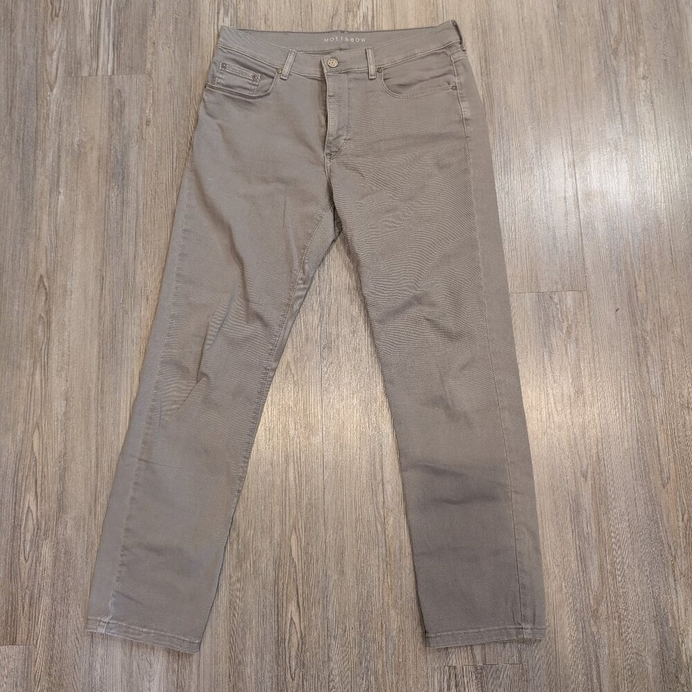 Mott and Bow Men's Slim Mercer Jeans - Light Gray